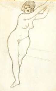 Nudo femminile in piedi