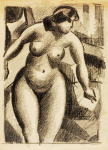 Nudo femminile in piedi da Carl Newman
