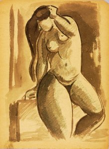 Nudo femminile in piedi