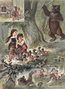 Hansel e Gretel nella foresta