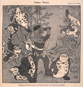 Ultimo mezzo: Ultima risorsa. Un subacqueo con foche; scena subacquea da Carl Olof Petersen
