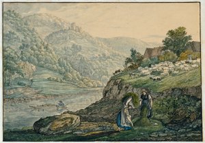 Stolzeneck sul Neckar (Foglio 19 dal taccuino della regione del Neckar)