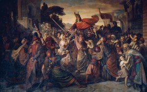 La ricezione di Manfredi (1231-1266) dai Saraceni a Luceria nel 1254 da Carl Rahl