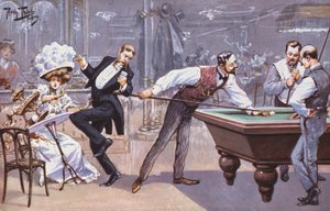 Scena comica in una sala da biliardo da Carl Robert Arthur Thiele