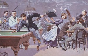 Scena comica in una sala da biliardo da Carl Robert Arthur Thiele