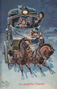 Cartolina umoristica del gatto da Carl Robert Arthur Thiele