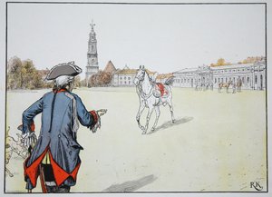 Vecchio Fritz e il suo cavallo preferito da Carl Röchling