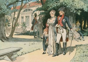 Federico Guglielmo III, Re di Prussia (1770-1840), e sua moglie, la Regina Luisa (1776-1810), a Paretz nel 1800