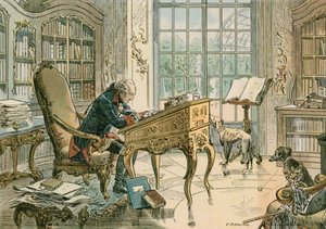 Federico il Grande nel suo studio da Carl Rohling