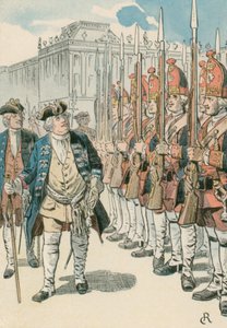 Friedrich Wilhelm I (1657-1713) con i Lange Kerls da Carl Rohling
