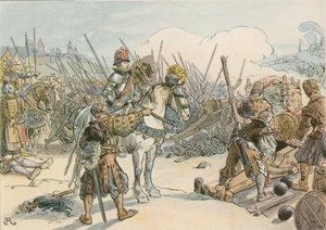 Joachim II guida la battaglia nelle guerre turche nel 1542 da Carl Rohling