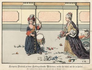 Principe ereditario Federico di Prussia con sua sorella, Wilhelmina da Carl Röchling