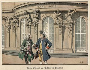 Federico il Grande e Voltaire a Sanssouci