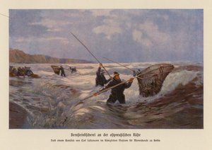 Raccolta di ambra nel Mar Baltico, Prussia Orientale