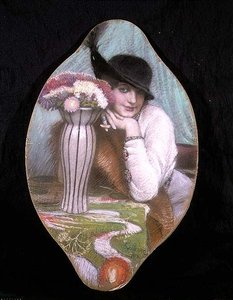 Ritratto di una ragazza con un vaso di fiori da Carl Schlosser