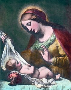 Madonna con Bambino. Dipinto (non datato) del pittore barocco italiano Carlo Dolci (1616 - 1686). Data immagine: circa 1900. Archivio Carl Simon da Carl Simon