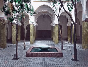 Nord del Marocco, Tangeri, cortile di un