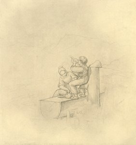 Al pozzo, metà-fine 19° secolo, c1924 da Carl Spitzweg