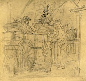 Auf Reisen, metà-fine XIX secolo, c1924 da Carl Spitzweg