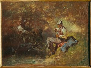 Il pescatore da Carl Spitzweg