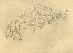 Der Thespiskarren Schauspieler auf Reisen, metà-fine XIX secolo, c1924