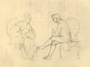 Ernste Frage, metà-fine XIX secolo, c1924 da Carl Spitzweg