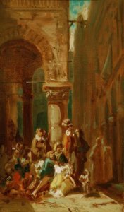 Popolo itinerante: Attori alla Loggia dei Lanzi a Firenze