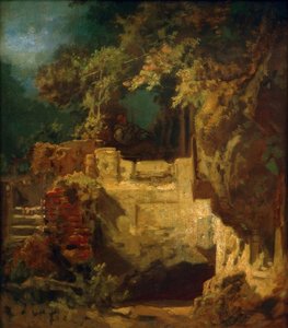 Eremita violinista nella grotta da Carl Spitzweg