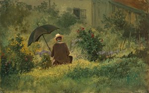 Il pittore nel giardino, c.1860