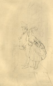 Treten Sie ein, meine Herrschaften!, metà-fine XIX secolo, c1924 da Carl Spitzweg