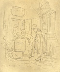 Zollvisitation I, metà-fine XIX secolo, c1924 da Carl Spitzweg