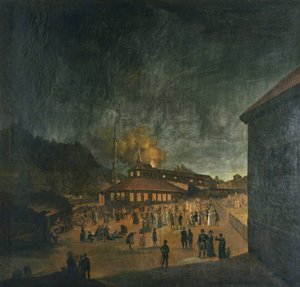 Celebrazione nazionale alla fabbrica di ferro di Bærum a mezza estate da Carl Vogt
