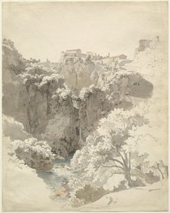 Tivoli e il Tempio della Sibilla sopra la gola dell
