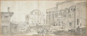 La Biblioteca di Adriano e la grande Moschea di Atene da Carl Wilhelm Freiherr von Heideck