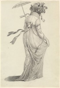 Una Giovane Donna alla Moda Vista da Dietro da Carl Wilhelm Kolbe