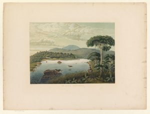 Vista del lago Patenggang
