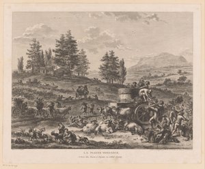 Vendemmia in un paesaggio da Carl Wilhelm Weisbrod