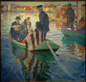 Parrocchiani in una barca da Carl Wilhelm Wilhelmson