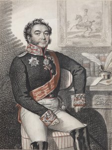 Ritratto di Fyodor Petrovich Opochinin 1779-1852, 1826 da Carl von Hampeln