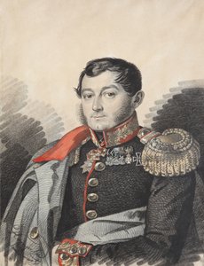 Ritratto di Pyotr Nikolaevich Yermolov 1787-1844, 1820 da Carl von Hampeln