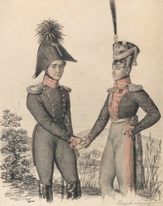 Ritratto di Pyotr Petrovich Esipov 1797-1876 e Pavel Yakovlevich de Witte 1796-1864, inizi XIX sec.