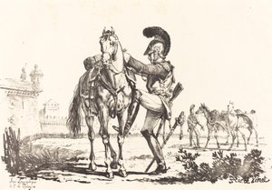 Carabiniere che monta un cavallo