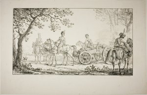 Artiglieria imbrigliata da Carle Vernet