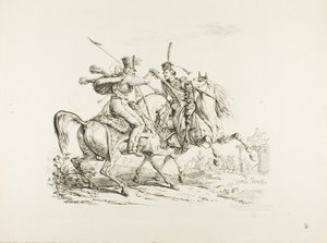 Ussaro che uccide un cosacco con una sciabola da Carle Vernet
