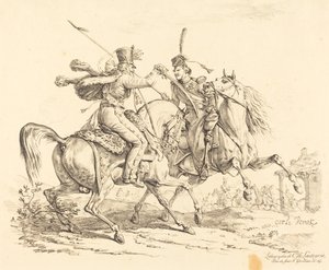 Ussaro che Colpisce un Cosacco da Carle Vernet