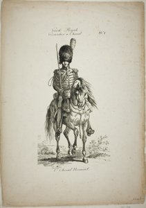 Guardia reale, granatiere normanno a cavallo e cavallo, n. 1 da Carle Vernet
