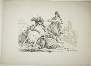 Mulettiere Spagnolo che Alza il suo Mulo da Carle Vernet