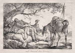 Il soldato dormiente da Carle Vernet
