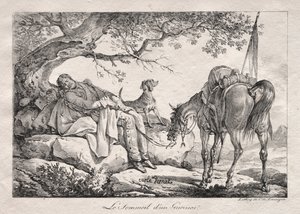 Il soldato dormiente da Carle Vernet