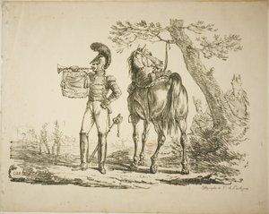 Trombettista dei Fucilieri da Carle Vernet